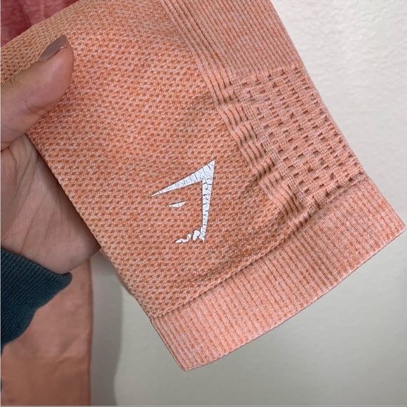 Gymshark Seamless Ombre Pink/Orange Leggings Size Medium - Picture 6 of 8